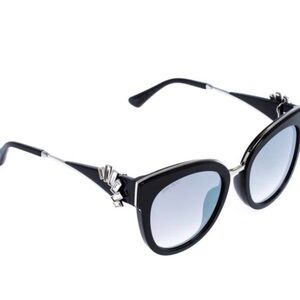 Jimmy Choo Black Cat-Eye Sunglasses